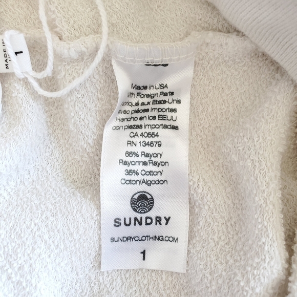 New Anthropologie Sundry Block Stripes Basic Bone Jogger Sweatpants NWT 1/Small - Picture 11 of 12